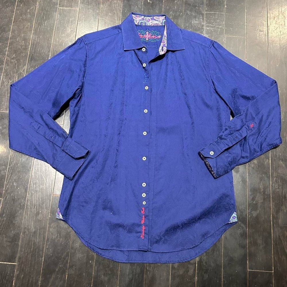 Robert Graham Royal Blue Button Down Shirt